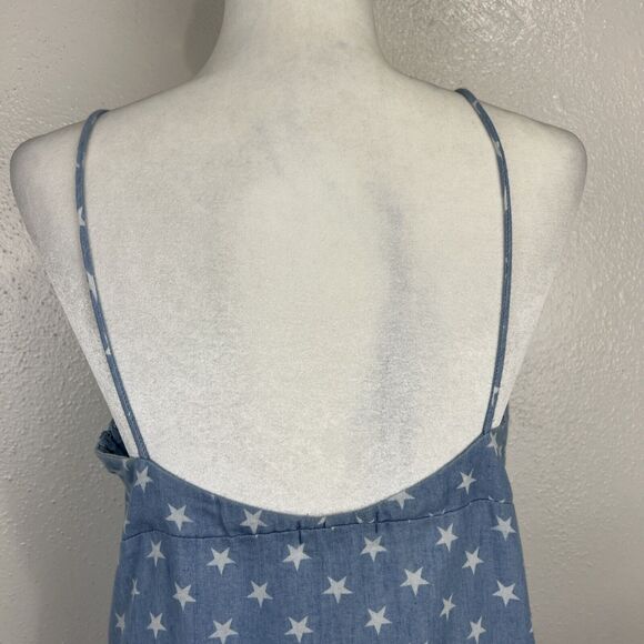 Dainty Hooligan Dress Women Medium Blue Star Print Sweetheart Western Mini - Picture 10 of 12